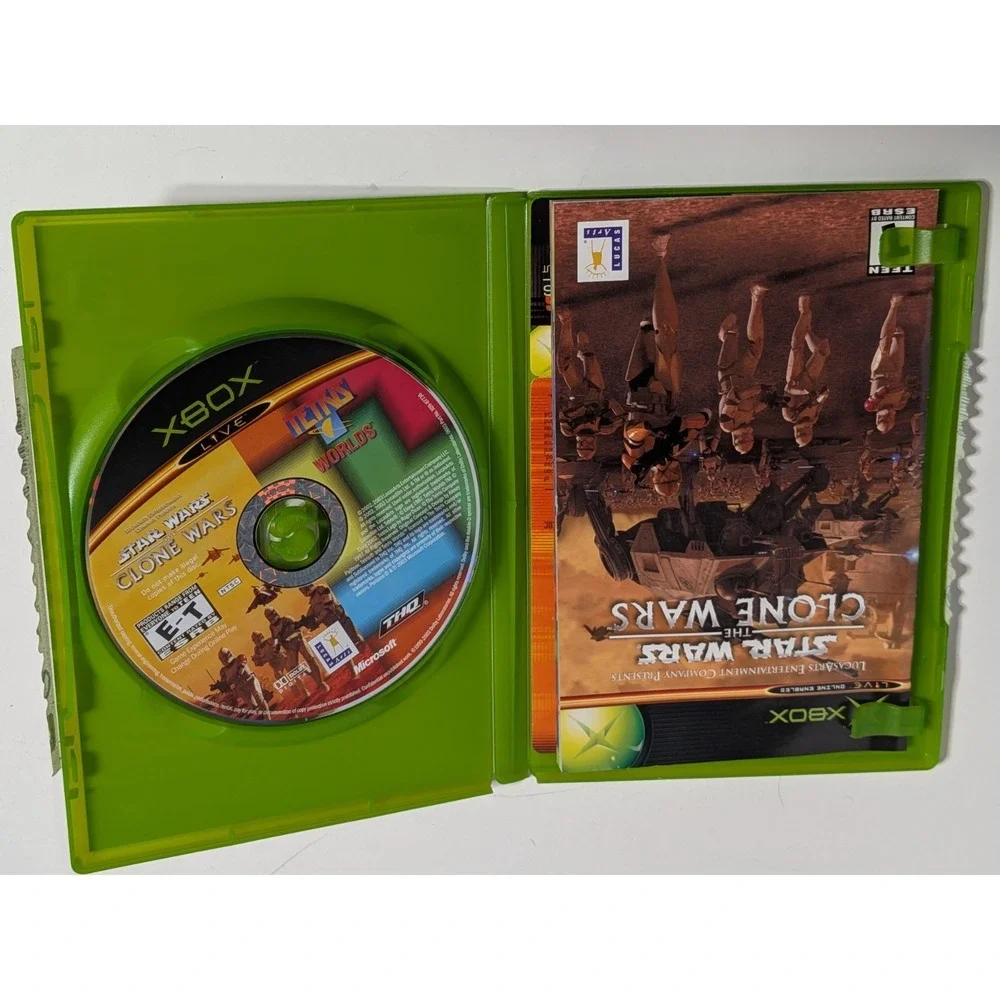 Star Wars The Clone Wars‎ + Tetris Worlds (Original Xbox) CIB COMPLETE & TESTED